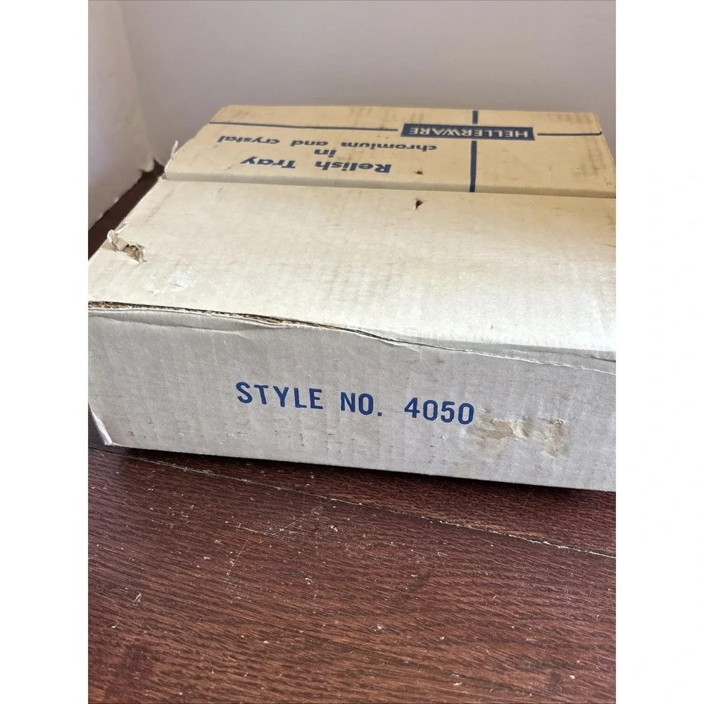 Vintage Hellerware‎ Spinning Condiment Relish Server Set In Original Box # 4050